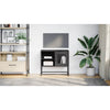 TV-taso musta 68x39x60,5 cm teräs
