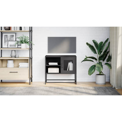 TV-taso musta 68x39x60,5 cm teräs