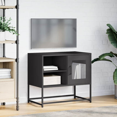 TV-taso musta 68x39x60,5 cm teräs