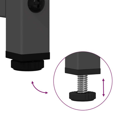 Musta tv-taso Platz 68x39x60,5cm (teräs)