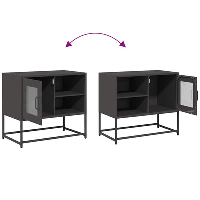TV-taso musta 68x39x60,5 cm teräs