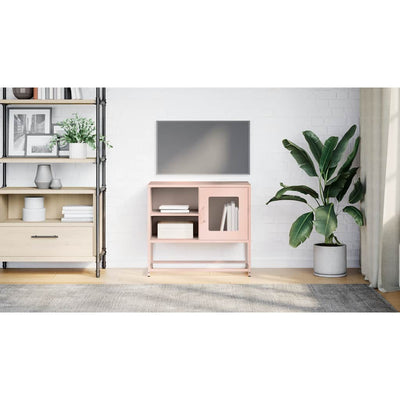 TV-taso pinkki 68x39x60,5 cm teräs