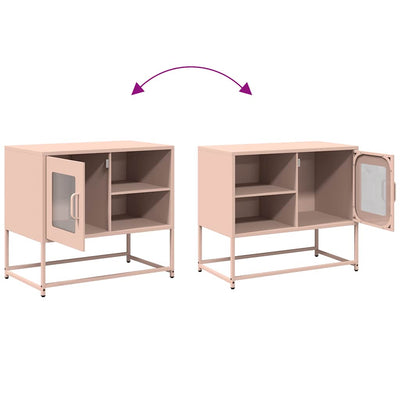 TV-taso pinkki 68x39x60,5 cm teräs