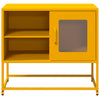 TV-taso sinapinkeltainen 68x39x60,5 cm teräs