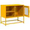 TV-taso sinapinkeltainen 68x39x60,5 cm teräs