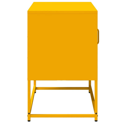TV-taso sinapinkeltainen 68x39x60,5 cm teräs