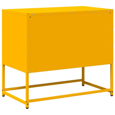 TV-taso sinapinkeltainen 68x39x60,5 cm teräs