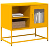 TV-taso sinapinkeltainen 68x39x60,5 cm teräs