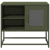 TV-taso oliivinvihreä 68x39x60,5 cm teräs