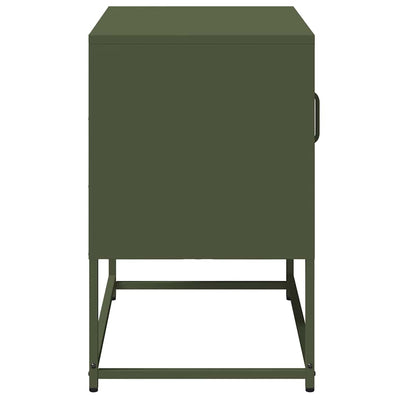 TV-taso oliivinvihreä 68x39x60,5 cm teräs