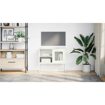 TV-taso valkoinen 68x39x60,5 cm teräs