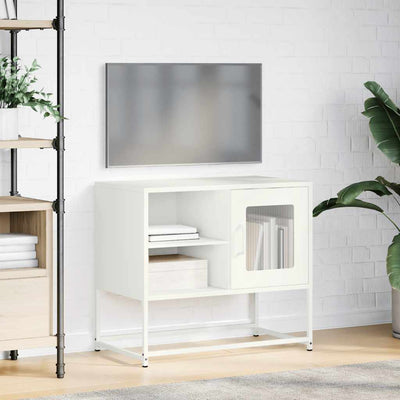 TV-taso valkoinen 68x39x60,5 cm teräs