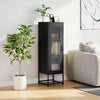 Highboard Musta 36x39x123 cm Kylmävalssattu teräs