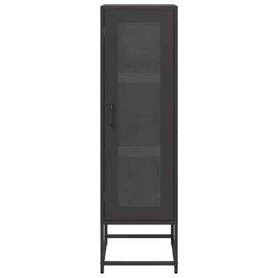 Highboard Musta 36x39x123 cm Kylmävalssattu teräs