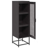 Highboard Musta 36x39x123 cm Kylmävalssattu teräs