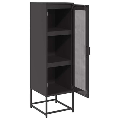 Highboard Musta 36x39x123 cm Kylmävalssattu teräs
