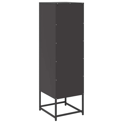 Highboard Musta 36x39x123 cm Kylmävalssattu teräs
