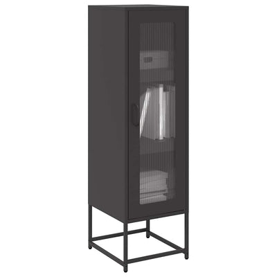 Highboard Musta 36x39x123 cm Kylmävalssattu teräs