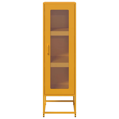 Highboard Sinapinkeltainen 36x39x123 cm Kylmävalssattu teräs