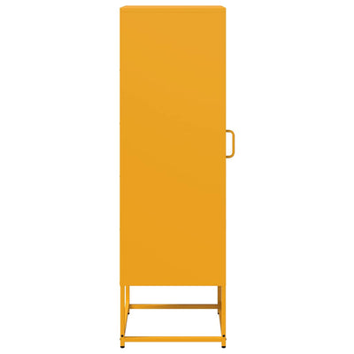 Highboard Sinapinkeltainen 36x39x123 cm Kylmävalssattu teräs