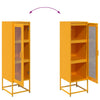 Highboard Sinapinkeltainen 36x39x123 cm Kylmävalssattu teräs