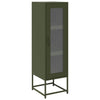 Highboard Oliivinvihreä 36x39x123 cm Kylmävalssattu teräs