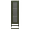 Highboard Oliivinvihreä 36x39x123 cm Kylmävalssattu teräs