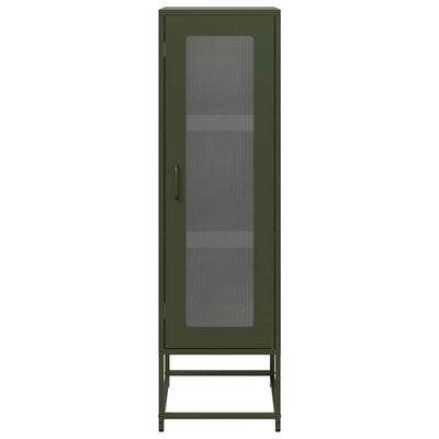 Highboard Oliivinvihreä 36x39x123 cm Kylmävalssattu teräs