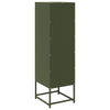 Highboard Oliivinvihreä 36x39x123 cm Kylmävalssattu teräs