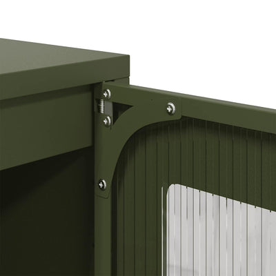 Highboard Oliivinvihreä 36x39x123 cm Kylmävalssattu teräs