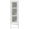 Highboard Valkoinen 36x39x123 cm Kylmävalssattu teräs