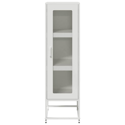 Highboard Valkoinen 36x39x123 cm Kylmävalssattu teräs