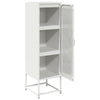 Highboard Valkoinen 36x39x123 cm Kylmävalssattu teräs
