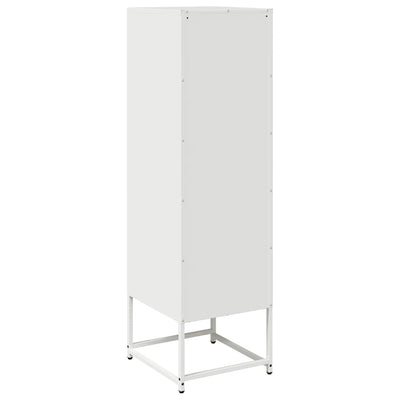 Highboard Valkoinen 36x39x123 cm Kylmävalssattu teräs