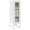 Highboard Valkoinen 36x39x123 cm Kylmävalssattu teräs