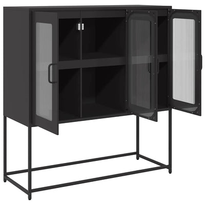 Senkki musta 100,5x39x107 cm kylmävalssattu teräs