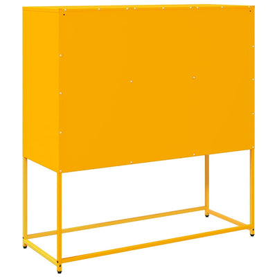 Senkki sinapinkeltainen 100,5x39x107 cm kylmävalssattu teräs