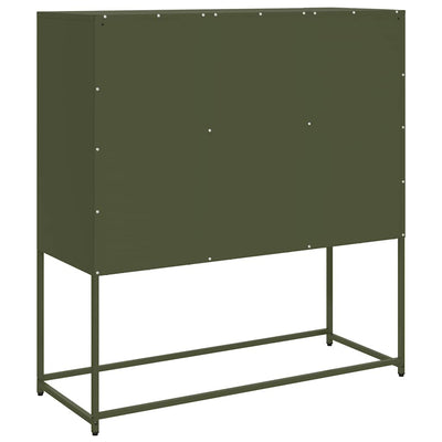 Senkki oliivinvihreä 100,5x39x107 cm kylmävalssattu teräs