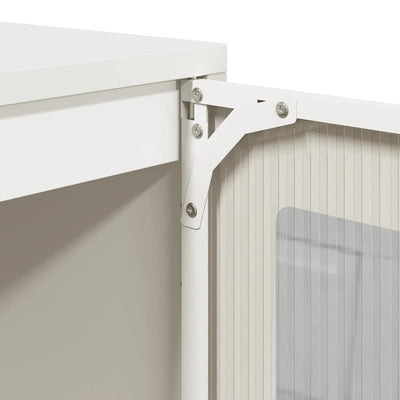 Valkoinen senkki Nestaca 100,5x39x107cm (kylmävalssattu teräs)