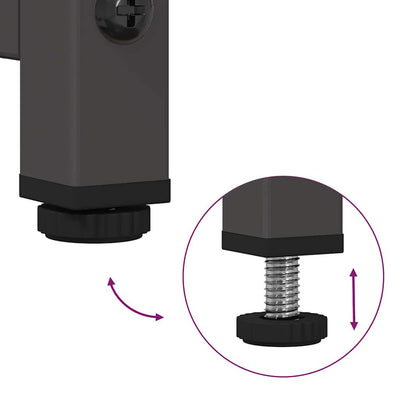 Musta yöpöytäkaappi Iarko 36x39x78cm (kylmävalssattua terästä)