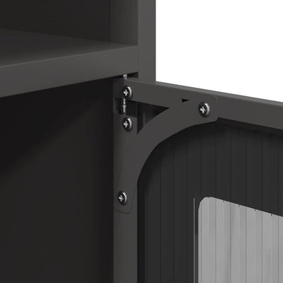 Musta yöpöytäkaappi Iarko 36x39x78cm (kylmävalssattua terästä)