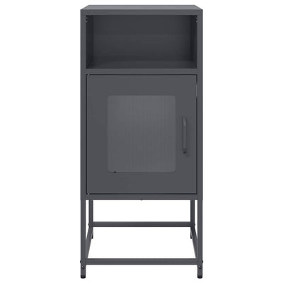 Antrasiitti yöpöytäkaappi Iarko 36x39x78cm (kylmävalssattua terästä)