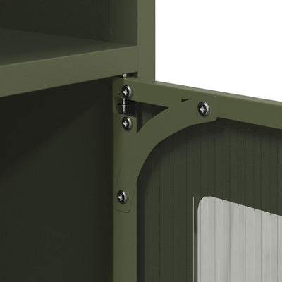 Oliivinvihreä yöpöytäkaappi Iarko 36x39x78cm (kylmävalssattua terästä)