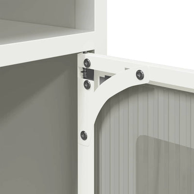 Valkoinen yöpöytäkaappi Iarko 36x39x78cm (kylmävalssattu teräs)