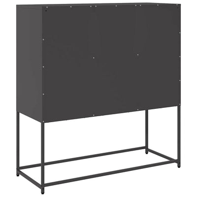 Senkki musta 100,5x39x107 cm kylmävalssattu teräs