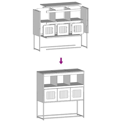 Pinkki senkki Aldo 100,5x39x107cm (kylmävalssattu teräs)