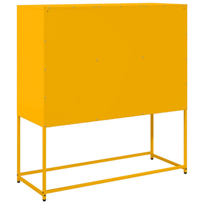 Senkki sinapinkeltainen 100,5x39x107 cm kylmävalssattu teräs
