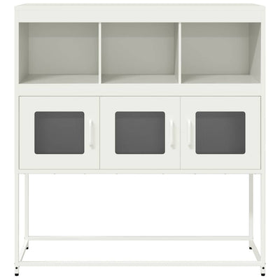 Valkoinen senkki Aldo 100,5x39x107cm (kylmävalssattu teräs)