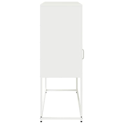 Valkoinen senkki Aldo 100,5x39x107cm (kylmävalssattu teräs)