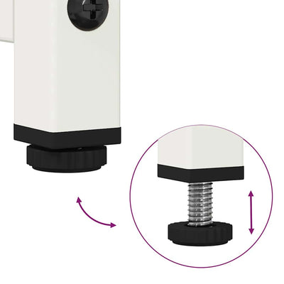 Valkoinen senkki Aldo 100,5x39x107cm (kylmävalssattu teräs)
